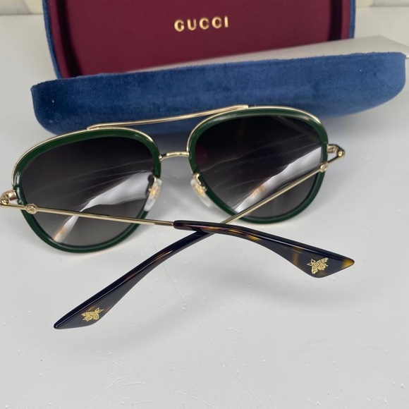 💯Authentic New - GUCCI Grey Gradient Aviator Unisex Sunglasses
GG0062S 003 57 - Picture 4 of 11